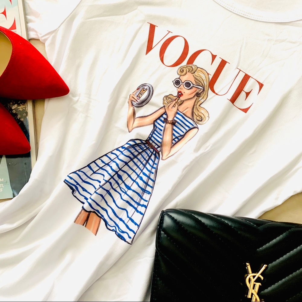 •Vogue Girl• Graphic Crew Neck T-Shirt - Picture 3 of 4